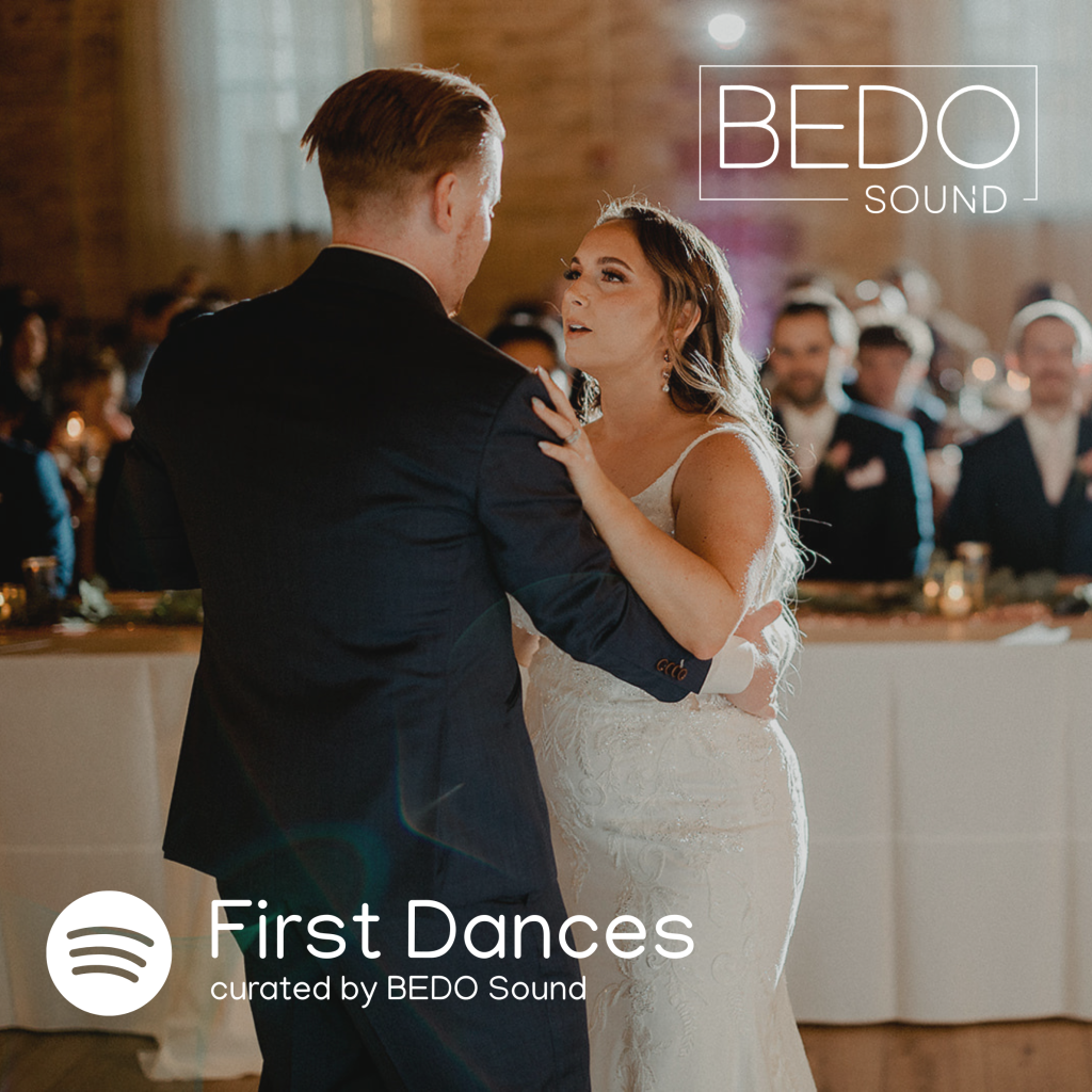 A married couple sharing a first dance as the cover of 10 South Sound's First Dances collection
