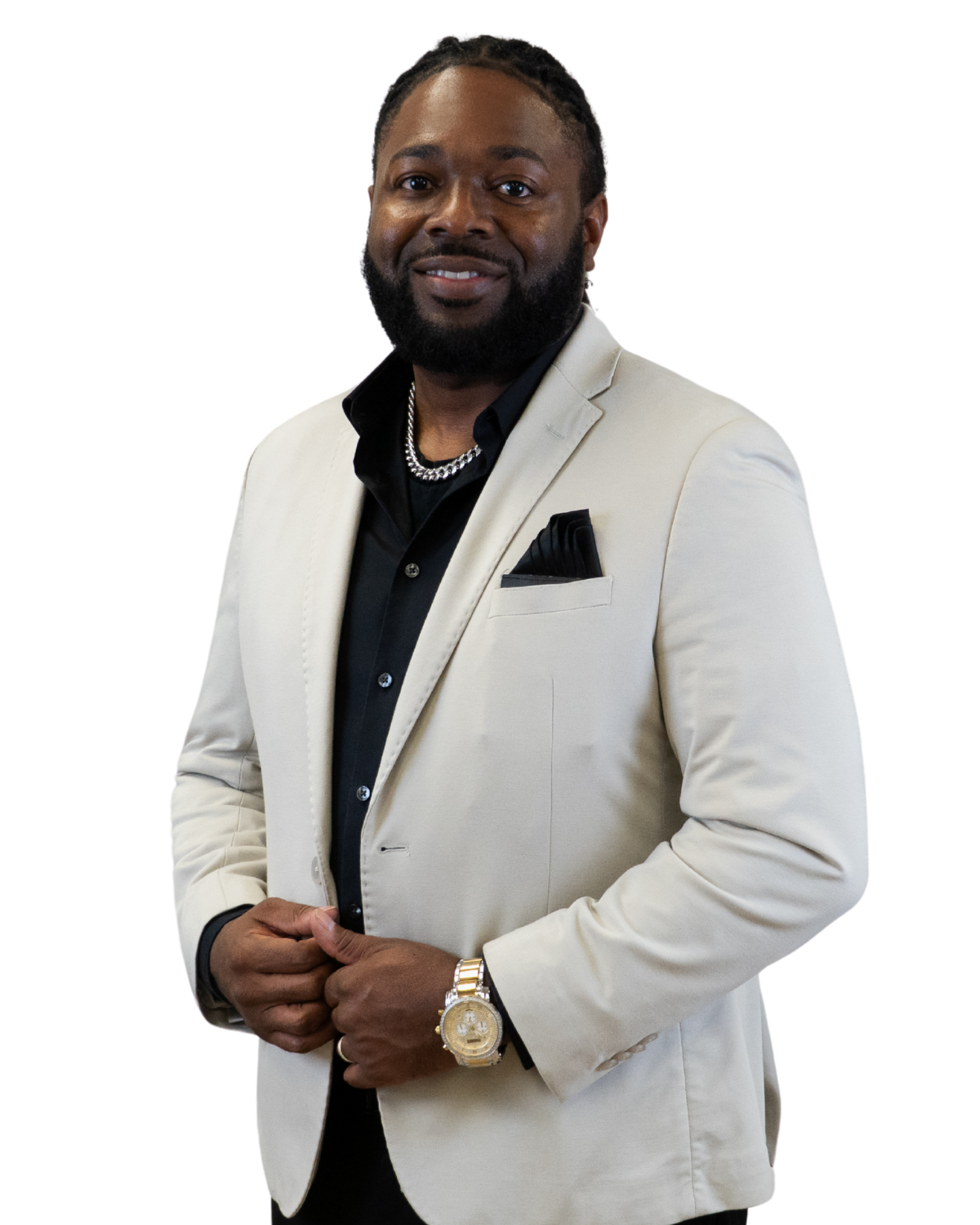 Portrait of DJ Terry, an expert wedding DJ at 10 South