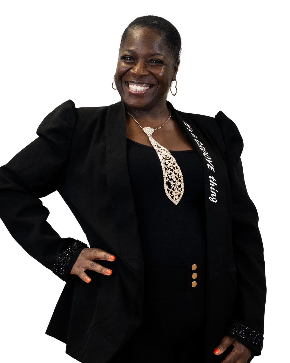 Portrait of Sharica, known as DJ Lady Groove, an incredible wedding DJ with 10 South Sound